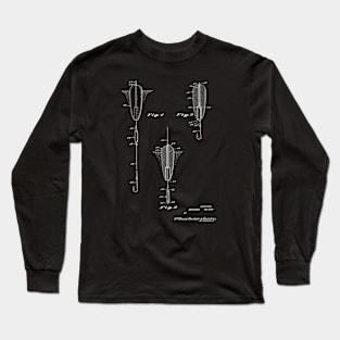 Fishing Lure Vintage Patent Drawing Long Sleeve T-Shirt